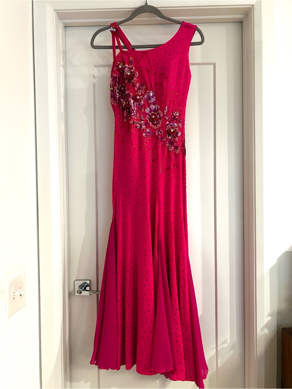Bright Pink with Sequins Ballroom Smooth Dress